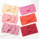 CLLOT Super Stretchy Soft Knot Headbands with Hair Bows Head Wrap Hair Accessories For Newborn Baby Girls Infant Toddlers Kids