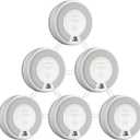 X-Sense Wireless Interconnected Combination Smoke and Carbon Monoxide Detector, 10-Year Battery Powered Fire and CO Alarm, SC06-W, 6-Pack