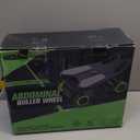 Ab Roller with Elbow Support, Ab Roller Board Core Workout Machine with 4 Wheels, Mini Pilates Reformer Equipment for Home Gym, Abdominal Full-Body Strength Exercise Trainer with Knee Pad (Black)