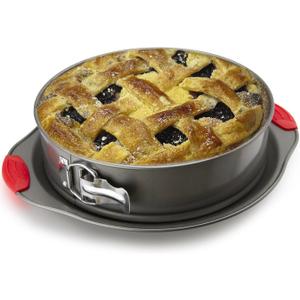 Boxiki Kitchen 10 Inch Nonstick Springform Pan, Professional Spring Form and Cheesecake Baking Mold, Leakproof Cake Pan With Silicone Handles