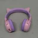 Riwbox CF9 Cat Ear Kids Bluetooth Headphones with LED Light Up,Safe 85dB Volume Limit,Built-in Mic&Boom Mic for Calls,Kids Wireless&Wired Headphones for Tablet/Airplane/School/Online Learning (Purple)