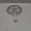 WEERAS Fixed Gear Bicycle Crankset Single Speed 48T 130BCD 170mm Upgraded Material, Fully CNC Grinding (silver)