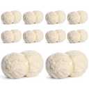 8 Pack Jumbo Chenille Yarn for Crocheting, #8Super Bulky Baby Soft Yarn for Hand Knitting, 220 yds /70.5 oz Fluffy Chunky Knit Throw Blanket Yarn (Milky White)