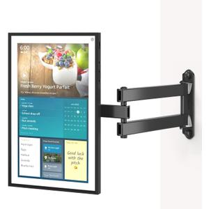 WALI Mount for Echo Show 21, Echo Show 15, Adjustable Wall Mounting Bracket with Heavy Duty 15 Extension Arm, Rotate Tilt Swivel for Echo Show 21, Echo Show 15, Holds up to 33lbs, Black