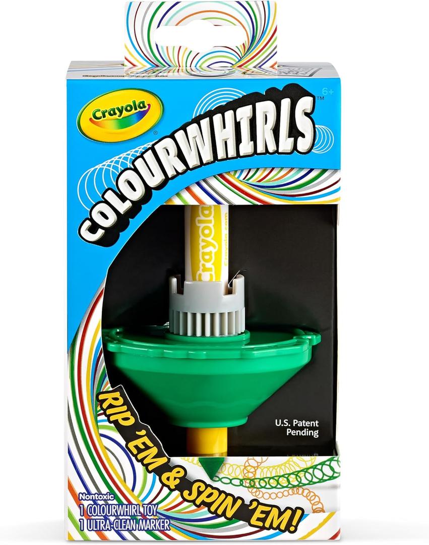 Crayola Colourwhirls (1ct), Spin Art Toy, Spinning Top Toy for Kids, Arts & Crafts Kit, Coloring Supplies, Gift for Boys & Girls, 6+