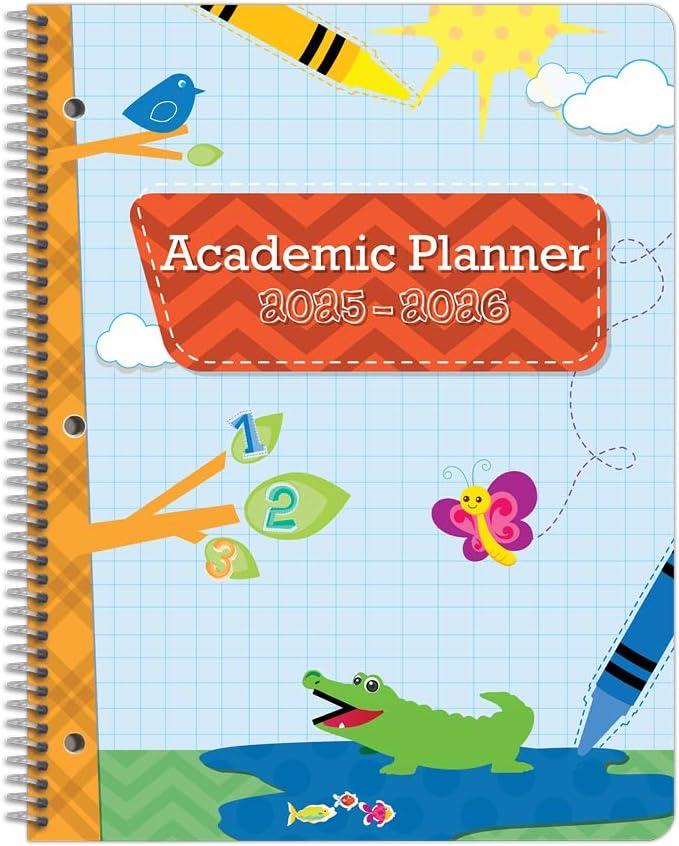 Dated Primary Student School Planner 2025-2026 Academic School Year, Large (8.5" by 11") Block Style Datebook with Engage Cover