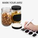 QAPPDA Mason Jars,Glass Jars With Lids 12 oz,Canning Jars For Pickles And Kitchen Storage,Wide Mouth Spice Jars With Black Lids For Honey,Caviar,Herb,Jelly,Jams,Set of 20