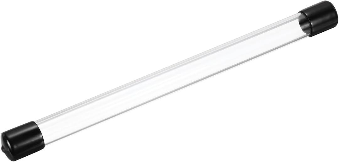 MECCANIXITY Clear Storage Tube 18x22mm Small Plastic Round Tubing with Caps Rigid Bottle Container 300mm/12 Inch for Item Stored