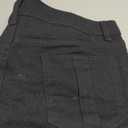 Avanova Women Denim Mini Skirt Jean Skort Sexy High Waist Asymmetrical Wrap Stretch Short Skirts (Black), XL