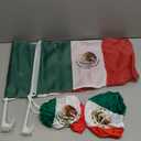 BBTO Set of 3 Mexican Flags Car Accessories, Included Mexico Flag Car Hood Cover, Side View Mirror Covers and Mexico Flag Universal Fit for Trucks, Suv