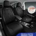 Skechers Car Seat Covers,Luxury Faux Leather Seat Covers,Waterproof Anti Slip Car Seat Protector Front Seats,Car Accessories Airbag Universal Fit for Most Cars,Vans,Trucks,SUV,Black