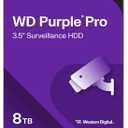 Western Digital 8TB WD Purple Pro Surveillance Internal Hard Drive HDD - SATA 6 Gb/s, 256 MB Cache, 3.5" - WD8002PURP