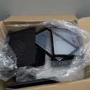 Attelite X-Large Clear Plastic Shoe Boxes - Stackable Shoe Organizer with Magnetic Door, Drop Front Display Box (9 Pack, Clear Black)