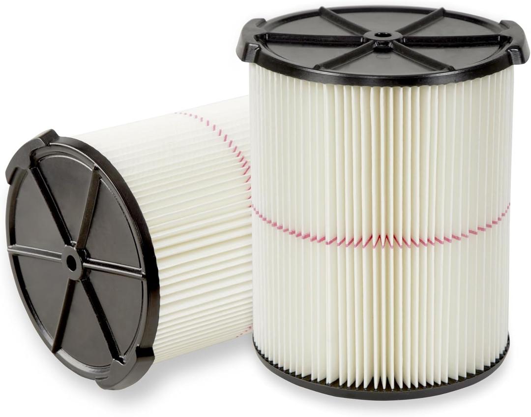2 Pack Replacement Filter for CRAFTSMAN CMXZVBE38754 Wet/Dry Vac, Standard Cartridge Filter Fits 520 Gallon Models