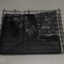 Kitsure Dish Drying Rack for Kitchen Counter, Stainless Steel Sink Organization and Storage Essentials with Cutlery Holder, Home and Apartment Decor, 12''W x 15.5''L, Black