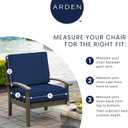 Arden Deep Seat Outdoor Chair Cushion Set (2-Pack), 24 in x 24 in, Weather-Proof, Rain-Proof, Fade Resistant Patio Cushion Set for Chair, Sofa, and Couch Tan Leala