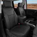 Custom Leather Seat Covers for Silverado/Sierra 1500 2019-2026, 2500HD 3500HD 2020-2026 Crew Cab Full Set with Jump Seat Cover,Truck Accessories