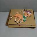 WONDER GARDEN Christmas Metal Yard Stakes, Lighted 3 Pack Christmas Garden Stakes Yard Signs, Outdoor Decorations with Santa Sleigh and Reindeer for Lawn Party Outside