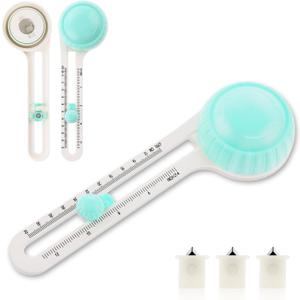 Adjustable Circle Cutter Tool for Paper, Rotary Circle Maker Circle Paper Cutter Circular Cutting Tool Paper Trimmer About 3.9GeBAYAJIAZit12.6in for Art and DIY Crafts (Green)