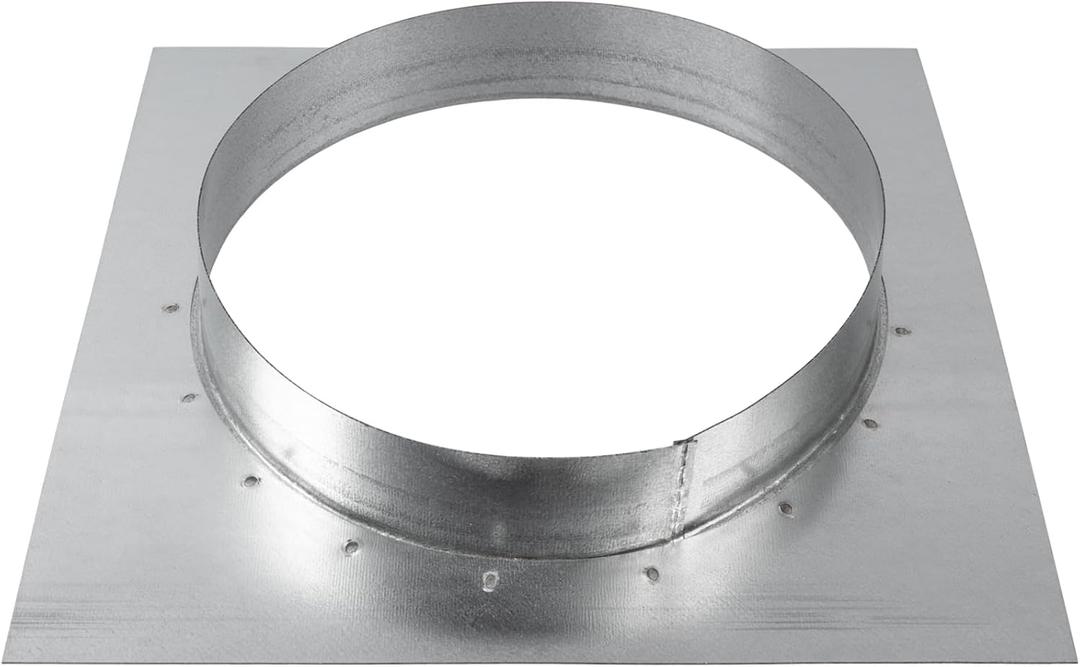 8" Inch Duct Connector Flange - Galvanized Steel - HVAC Connector, Round Straight or Flex Pipe Flange for Efficient Airflow in Residential and Commercial Systems