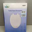 Elongated Toilet Seat Soft Close, Bottom Fixing/Top Fixing 2 Mount Way Easy Installation,4 Anti Slip Pad, Compatible Oval Shape, PP Material Easy Clean, White