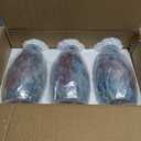 Fixture Replacement Globe Shade,Lampshade for E26 Base 1-5/8 Inch Fitter, Color Art Glass Oval Lampshade Cover for Pendant Kitchen Wall Sconce Chandelier Vanity Light (3, Agate Blue)