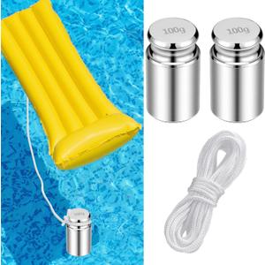 2 Pack Pool Float Anchor Replacement Set, Fountain Pool Weight with String Anchor for Float Weight(Classic Style)