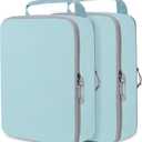 Extra Large Compression Packing Cubes for Travel Essentials, 2 Set Expandable Travel Cubes for Packing Compression Bags Luggage Suitcase Organizer, Blue