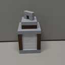 Pixelated Lantern Night Light -16-Color Led Wall Mood Night Light W Touch Switch&Remote Control-Rechargeable Night Lamp Mountable Table Light, Costume Cosplay Nightstand Lamp for Room Decor for Boys (One Size, Gray (with chain and bracket))