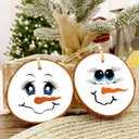 2 x 36pcs Snowman Face Stickers for Crafts Cute Christmas Ornaments Vinyl Snow Man Face Decals Xmas Winter Holiday Stickers for Window Glass Cups Balls Jars Wall Party Supplies Home Decoration(face36)