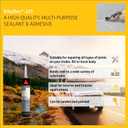Sika Sikaflex-221 - Aluminum Gray - Multi-Purpose Polyurethane sealant/Adhesive - Creates Permanent Elastic Seal - Sandable/paintable - Non-Corrosive - 10.1 fl. Oz (Pack of 24)