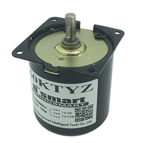 Bringsmart 60ktyz 5rpm Ac Motor Low Noise Gearbox Electric Motor Barbecue High Torque Low Speed 110V Synchronous AC Reduction Motor (110V 5rpm)