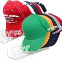 Hat Organizer for Baseball Caps - Acrylic-like Hat Stand Clear Holder for Closet Shelf - Cap Organizer Stand Display Rack - Plastic Hat Organizers - Hats Holder for Women Holds 14 Caps - Clear 2-Pack
