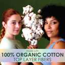 L. Ultra Thin Pads for Women, Organic Cotton Top Layer, Overnight Absorbency, Menstrual Pads with Wings, Made Without Synthetic Pesticides and Fragrances, 36 Count