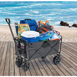 MacSports Mac Sports - Mac Sports Extra Long Folding Cargo Cart for Field Outdoor Use