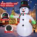 GOOSH 7 FT Christmas Inflatables Outdoor Decorations, Waving Snowman Blow up Yard Decoration with Built-in Bright LED Outside Decor for Holiday Party Patio Garden Lawn