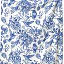 SPBL&L Vintage Blue and White Chinoiserie Floral Blanket, Grandmillennial Floral Bird Botanical Throw Blanket for Bed Couch Bedroom Living Room, Grandmillennial Home Decor, Chinoiserie Decor