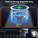 Magnetic Case for iPhone 12 Pro Max, with Invisible Ring Stand, Military Drop Protection, Shockproof Anti-Fingerprint Matte Protective Cover for iPhone 12 Pro Max, Dark Green
