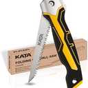 KATA Folding Jab Saw/Drywall Saw, Sheetrock Saw with Soft Grip Handle, Keyhole Hand Saw, Hacksaw with 7TPI Triple Teeth 65Mn Steel Sharp Blade for Wallboard, Plywood and PVC Cutting