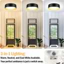 BrightHome Flush Mount LED Ceiling Light, 13in 2400LM 25W, 3 Color (3000K, 4000K, 5000K) Dimmable Black Gold Modern Lamp for Bedroom, Bathroom, Hallway, Kitchen