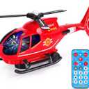 ele ELEOPTION Airplane Toy Infrared Remote Control Plane Toys Helicopter with Lights and Music Aeroplane Toys for 3 4 5 6 7 8 Year Old Boys Girls Kids Gift White, 9.8 inches