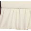 American Baby Company 100% Natural Cotton Percale Ruffled Crib Skirt, Cream, 52"L x 28"W + 13.5"