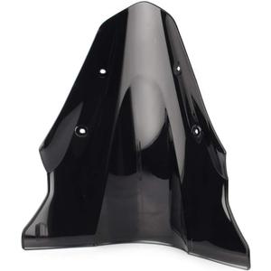 Mallofusa Motorcycle Windshield Windscreen Screen Double Bubble ABS Compatible for Kawasaki Ninja 650 ER-6F ER650F 2012-2016 Black