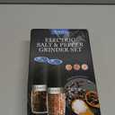 Gravity Electric Salt and Pepper Grinder Set White Elephant Gifts for Women Who Have Everything Grilling Men Kitchen Gadgets Housewarming Holiday Cooking Adults Idea Battery Operated Shakers Automatic (Black)