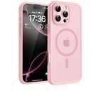 TOCOL for iPhone 16 Pro Max Phone Case Compatible with Magsafe Full Camera Protection Drop Protection Magnetic Translucent Matte Back Bumper Phone Case for 16 Pro Max 6.9Inch （Light Pink）
