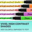 Sharpie Clear View Highlighter Sticks, Chisel Tip, Assorted Fluorescent, 8 Count - School, Home, and Office Use, Teacher Supplies