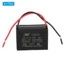 PATIKIL CBB61 Ceiling Fan Capacitor, 1Pcs 35uF 450V AC 50/60HZ with 2 Wires for Air Conditioner Fan Motor Star Run Capacitors 60 x 40 x 42mm