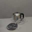 Amazon Basics Electric Stainless Steel Kettle for Tea and Coffee, BPA-Free, Fast Boiling, Auto Shut-Off, 1 Liter, 1500W, Black and Silver