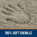 OLANLY Bathroom Rugs 30x20, Extra Soft Absorbent Chenille Bath Rugs, Rubber Backing Quick Dry, Machine Washable Bath Mats for Bathroom Floor, Tub and Shower, Home Decor Accessories, Warm Taupe