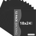 Somime 12 Pack Backing Boards Only - 18x24 Uncut Black Mats Matboards, Acid Free Backerboards, Ideal for Photos/Pictures/Prints/Frames/Arts